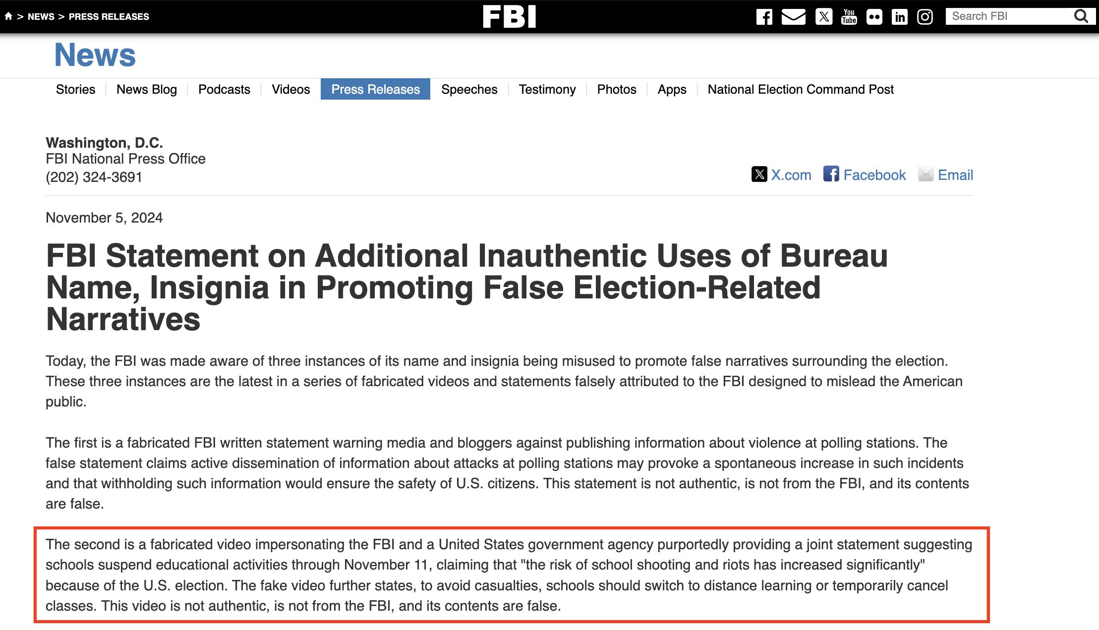 Fact Check FAKE Video Says FBI, Department Of Education Warned Schools